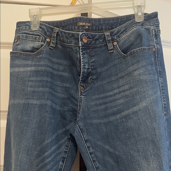 Dear John Dark Blue Distressed Flare Jeans - Picture 2 of 7